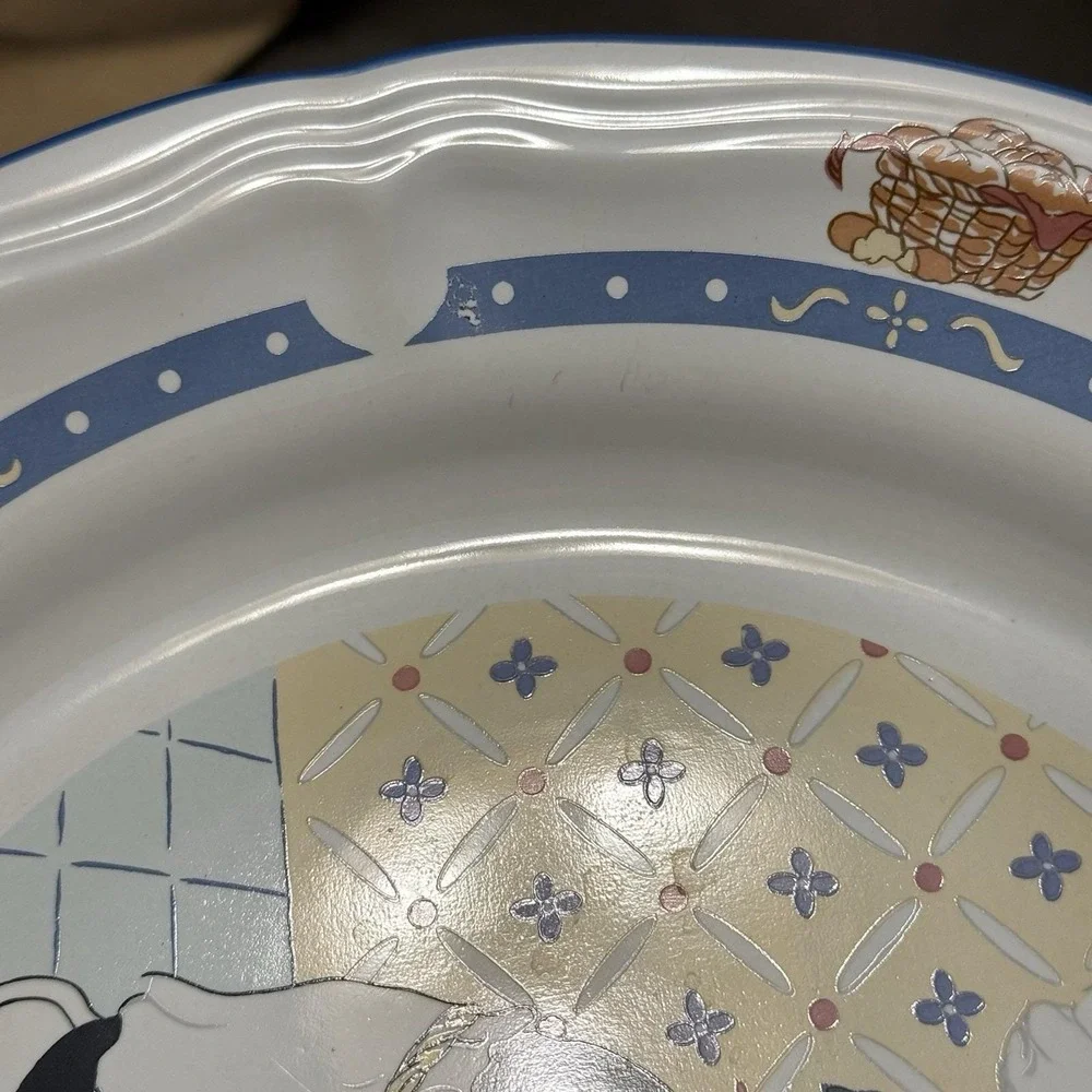 Vintage Newcor Kitchen Kow Dinner Plates Set 4 Farm Cow Chicken 11